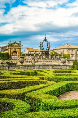 parter İtalyan bahçe çit bush tasarım Bagnaia Villa Lante Viterbo Lazio - İtalya