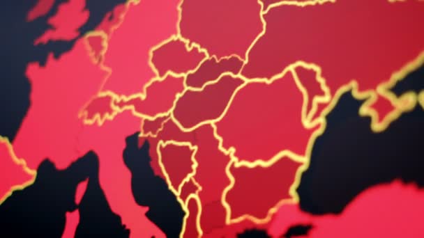 Mappa virale in Francia - monitoraggio del contagio del coronavirus covid-19 in tutto il mondo — Video Stock