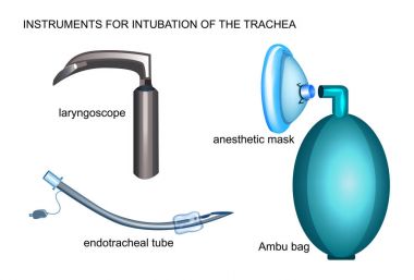 tools for endotracheal intubation clipart
