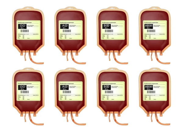 En transfusion av givarens blod. — Stock vektor