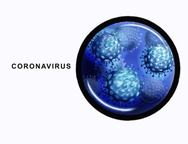 İnsan koronavirüsü tasviri. 2019 - ncov