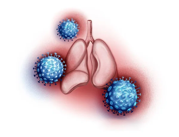 Ilustración Del Patógeno Del Coronavirus — Foto de Stock