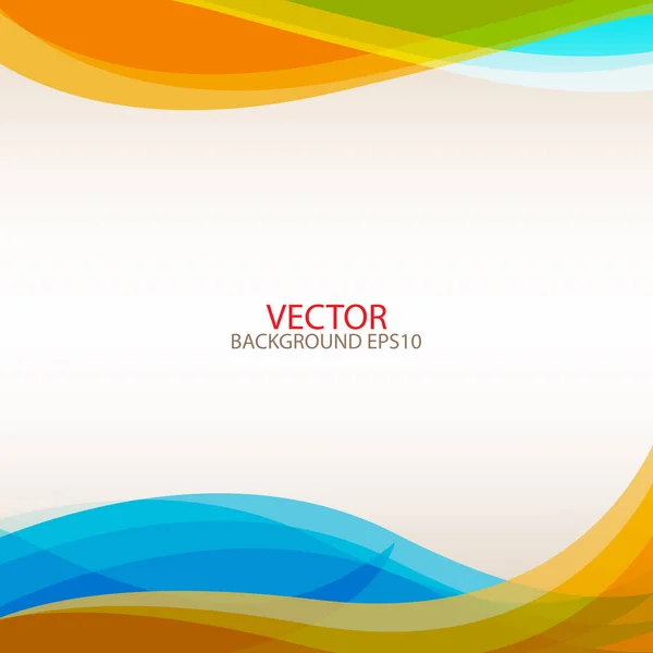 Erstaunliche vollfarbige Hintergrund mit welligen Formen Vektor — Stockvektor
