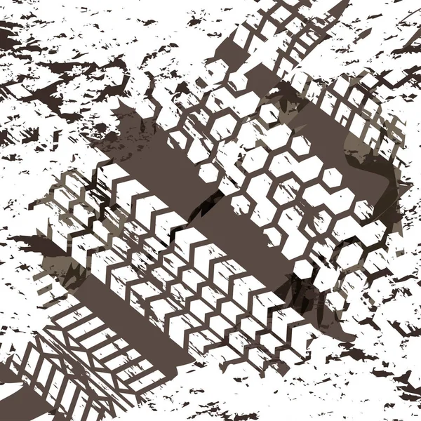 Marcas de neumáticos en superficies de barro fondo abstracto Ilustración De Stock