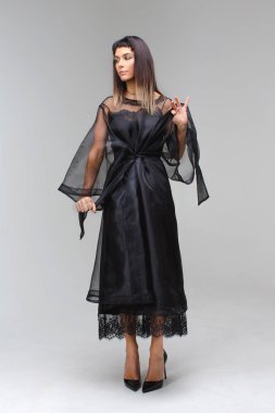 Vintage siyah elbise