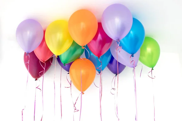 Colorful balloons on white background — Stock Photo, Image