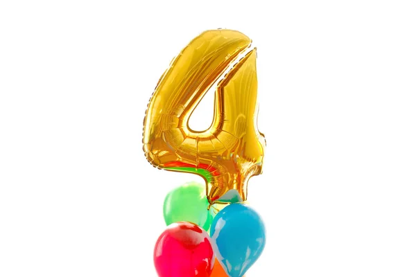 Shaped balloon showing number four — Stock Photo, Image