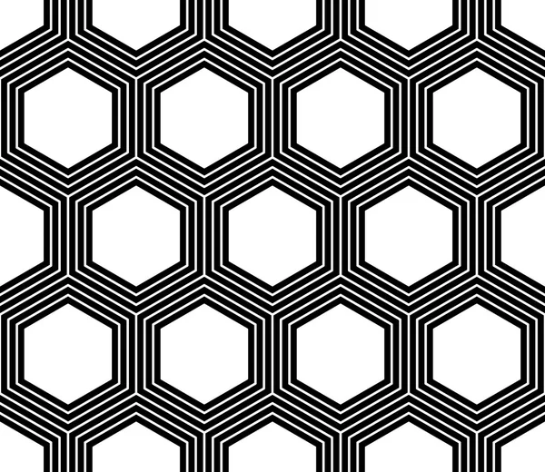Vector modern seamless sacred geometry pattern hexagon, black and