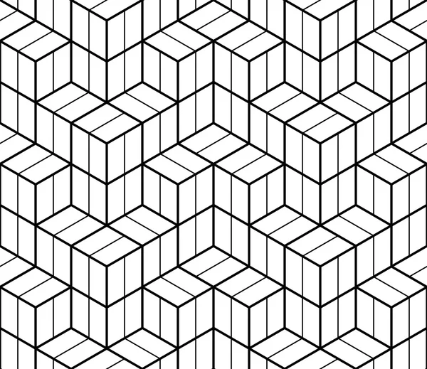 Padrão de impressão gráfico abstrato geométrico preto e branco — Vetor de Stock