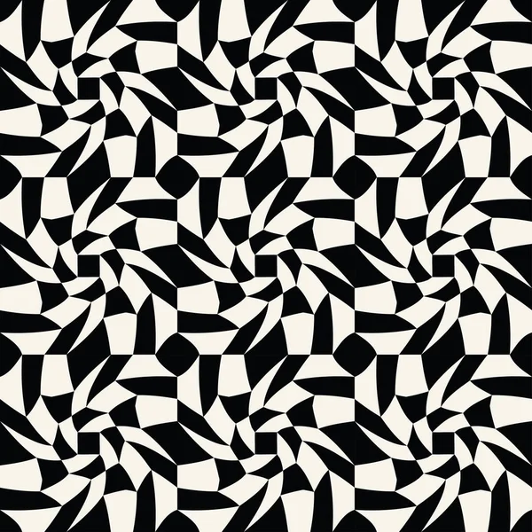 Astratto Piastrelle Grafiche Geometriche Bianco Nero Modello Unico — Vettoriale Stock