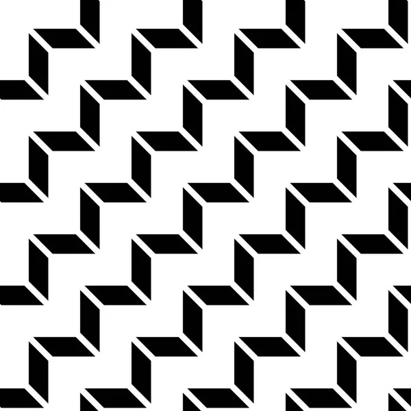 Abstrato Geométrico Preto Branco Gráfico Design Deco Escadas Padrão — Vetor de Stock