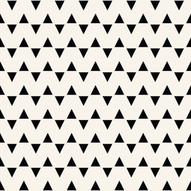 Soyut geometrik siyah-beyaz grafik tasarım yazdırma üçgen desen