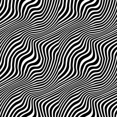 Soyut geometrik siyah-beyaz grafik tasarım baskı desen