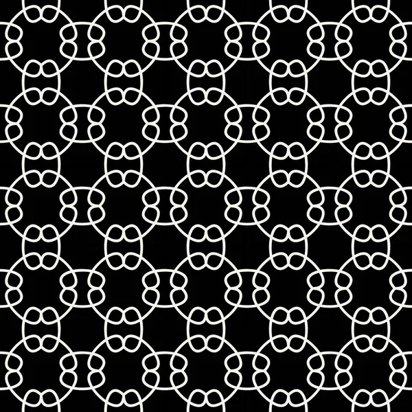 Geometria Abstrata Padrão Arte Deco Ornamento Cadeia Preto Branco — Vetor de Stock