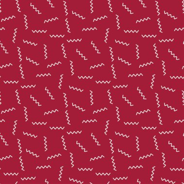 Soyut geometrik kırmızı deco sanat memphis moda deseni