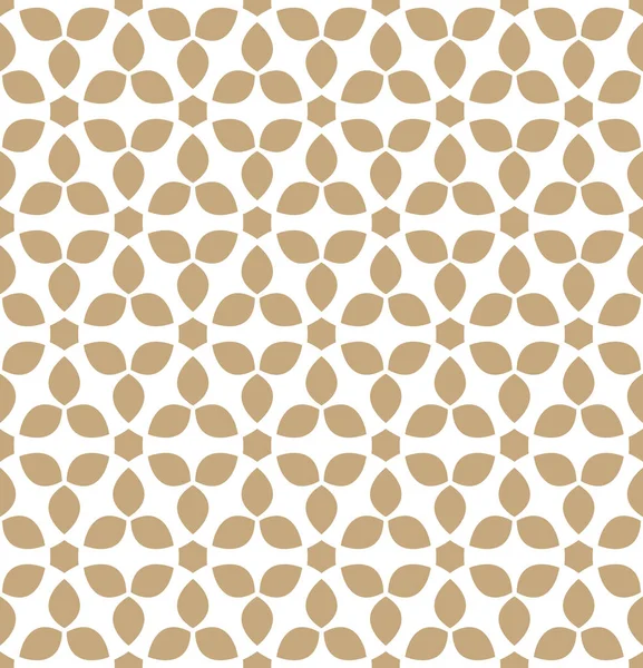 Geometría Abstracta Oro Ornamento Floral Decoración Arte Patrón — Vector de stock