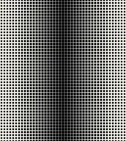 抽象的な幾何学的な黒と白のグラデーション平方ハーフトーン パターン — ストックベクタ