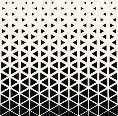 Soyut geometrik siyah beyaz deco art yazdırma yarı ton üçgeni desen
