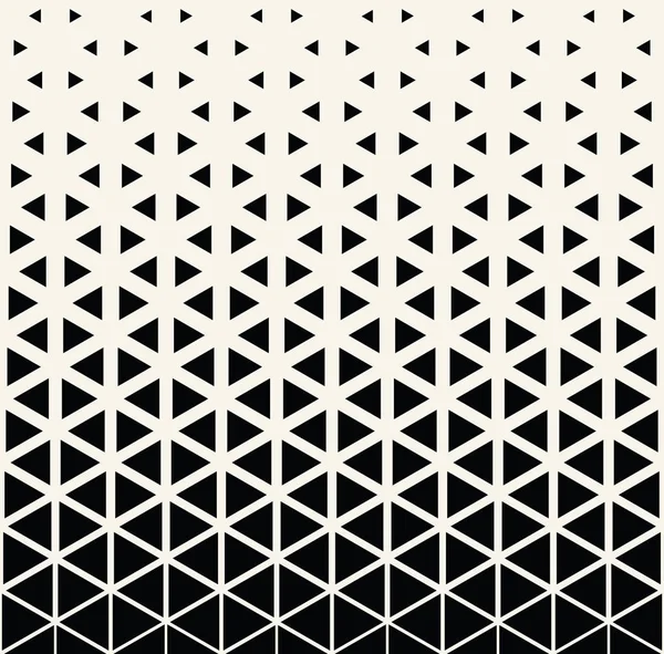 Abstracte Geometrische Zwart Wit Deco Art Print Driehoek Halftoonpatroon — Stockvector