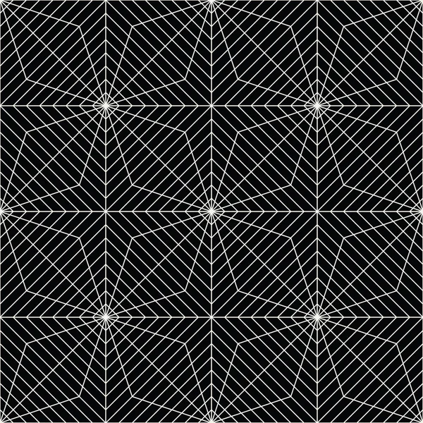 Abstrakcja Geometryczna Czarno Białe Projekt Graficzny Wzór Druku Siatki — Wektor stockowy