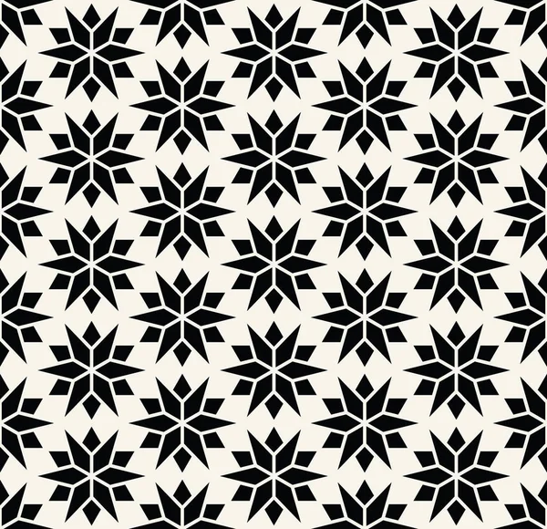 Abstrato Geométrico Preto Branco Deco Arte Travesseiro Estrela Padrão — Vetor de Stock