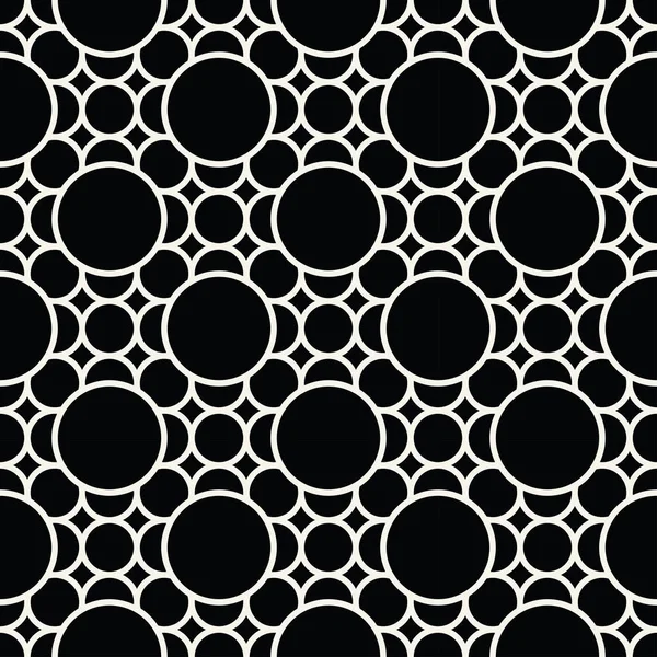 Abstrato Geométrico Preto Branco Deco Arte Ornamento Padrão Fundo — Vetor de Stock