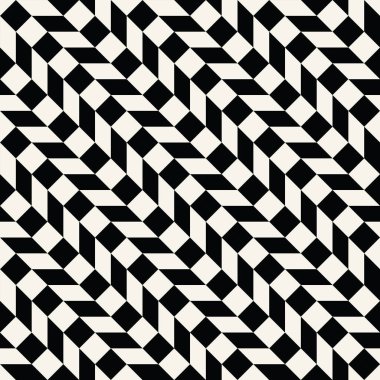 Soyut geometrik siyah beyaz en az grafik tasarım damalı deseni yazdırmak