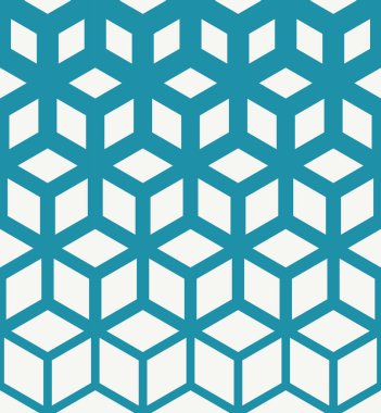 Mavi soyut kutsal geometri kılavuz noktalı resim küpleri deseni