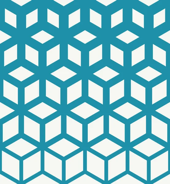 Géométrie Sacrée Abstraite Motif Cubes Demi Tons Grille Bleue — Image vectorielle