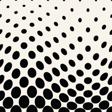 geometrik daire degrade yarı ton Dikişsiz siyah-beyaz desen