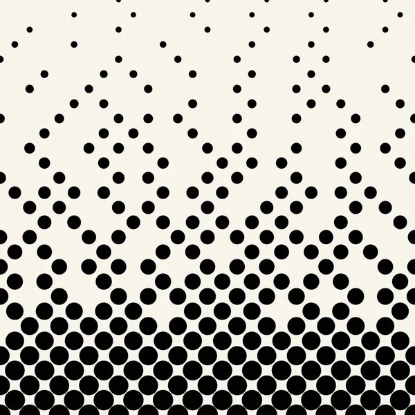Geometrische Cirkels Kleurovergang Halftone Naadloze Zwart Wit Patroon — Stockvector