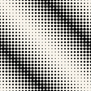  yarı ton kesintisiz geometrik degrade siyah-beyaz desen daireler
