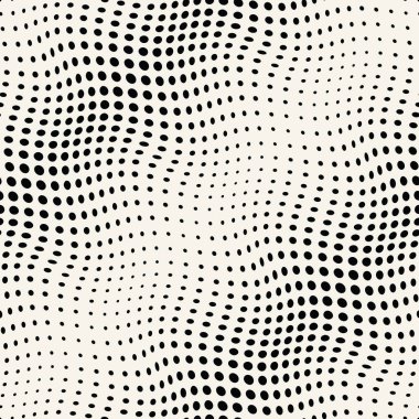 geometrik daire degrade yarı ton Dikişsiz siyah-beyaz desen