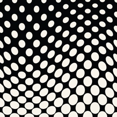 geometrik daire degrade yarı ton Dikişsiz siyah-beyaz desen