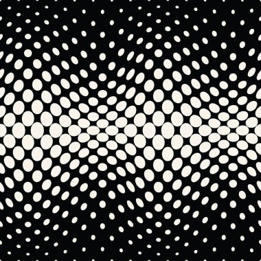 geometrik daire degrade yarı ton Dikişsiz siyah-beyaz desen