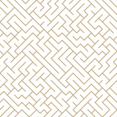 Vektör grafik soyut geometri labirent desen. Altın kesintisiz geometrik arka plan. ince yastık ve yatak levha tasarımı. eşsiz art deco. hippi moda yazdırma