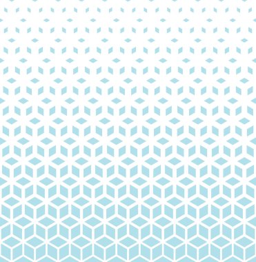 Mavi soyut kutsal geometri kılavuz noktalı resim küpleri deseni