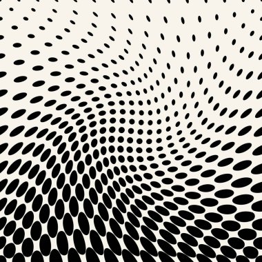  yarı ton kesintisiz geometrik degrade siyah-beyaz desen daireler