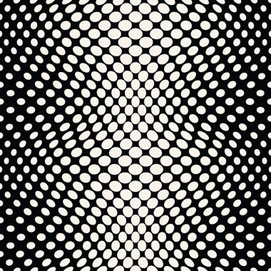 geometrik daire degrade yarı ton Dikişsiz siyah-beyaz desen