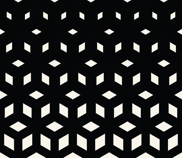 Géométrie Sacrée Abstraite Motif Cubes Demi Tons Grille Noire Blanche — Image vectorielle
