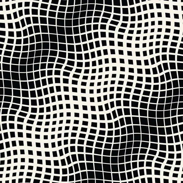 Astratto Geometrico Trippy Sfondo Bianco Nero Modello Grafico — Vettoriale Stock