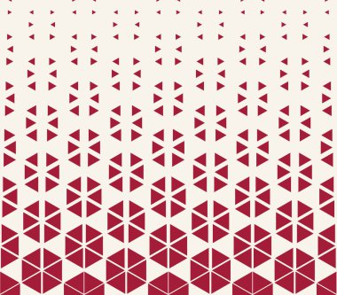 Kırmızı geometrik altıgen noktalı degrade desen arka plan