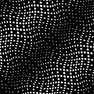 geometrik daire degrade yarı ton Dikişsiz siyah-beyaz desen