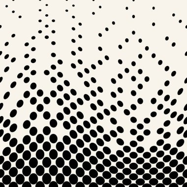 geometrik daire degrade yarı ton Dikişsiz siyah-beyaz desen