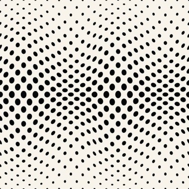 geometrik daire degrade yarı ton Dikişsiz siyah-beyaz desen