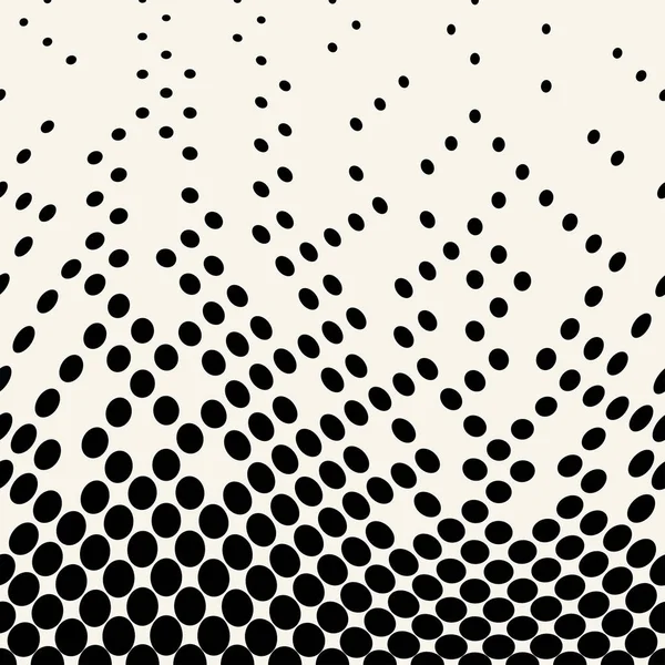 Cercles Géométriques Dégradé Demi Ton Sans Couture Motif Noir Blanc — Image vectorielle