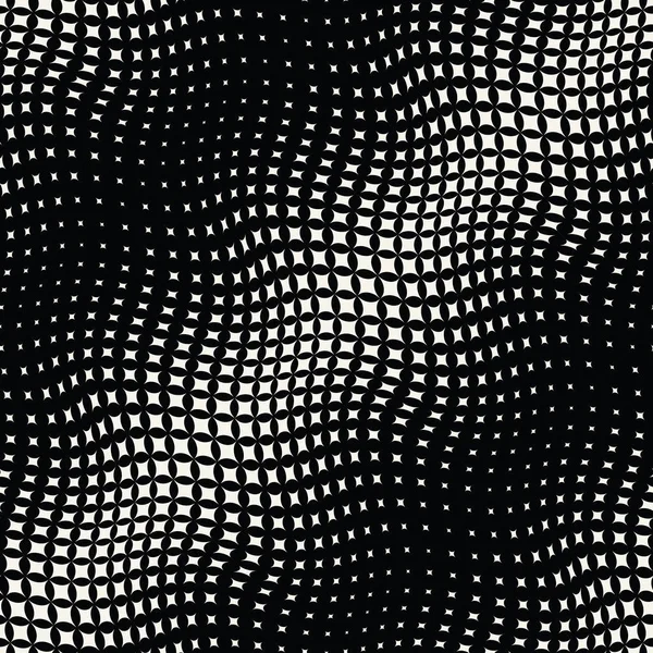 Geometrische halftone sterren decoratieve kunst patroon achtergrond — Stockvector