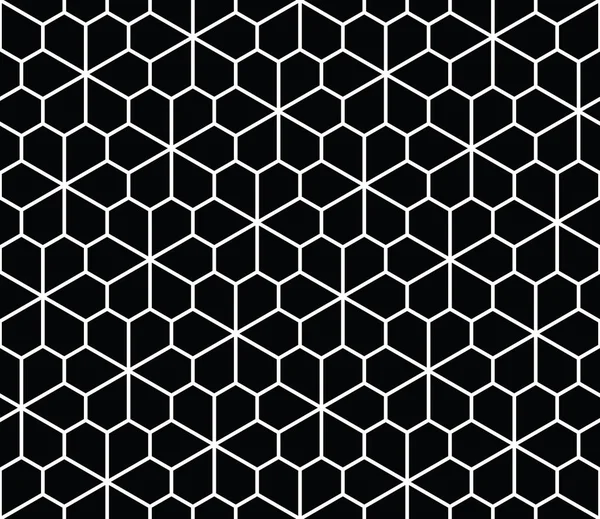 Abstracto geométrico pentágono cuadrícula patrón floral sin costuras — Vector de stock