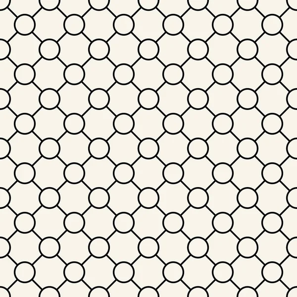 Vytváří vzorek mřížky abstraktní geometrické černé a bílé kruhy — Stockový vektor