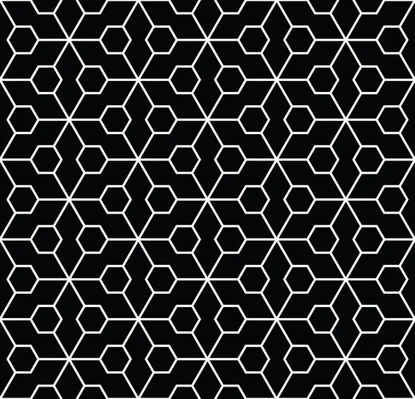 Hexagone géométrique abstrait imprimé motif minimal sans couture — Image vectorielle
